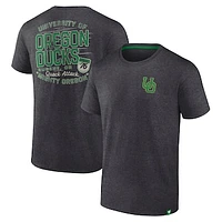 Men's Fanatics Heather Charcoal Oregon Ducks Iconic T-Shirt