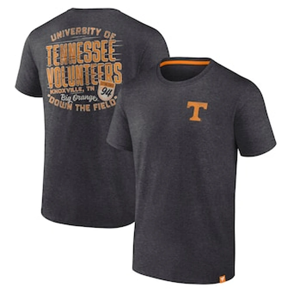 Men's Fanatics Heather Charcoal Tennessee Volunteers Iconic T-Shirt