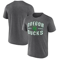 Men's Fanatics Heather Charcoal Oregon Ducks Iconic Want To Play T-Shirt