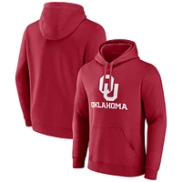 Men's Fanatics  Crimson Oklahoma Sooners Team Lockup Pullover Hoodie