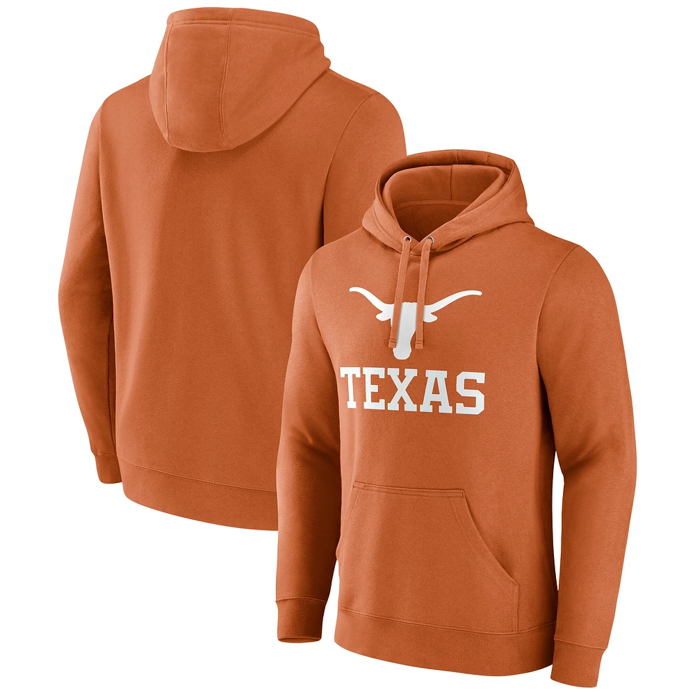 Men's Fanatics  Texas Orange Longhorns Team Lockup Pullover Hoodie