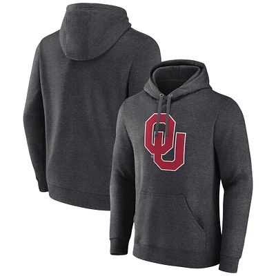 Men's Fanatics  Charcoal Oklahoma Sooners Primary Logo Pullover Hoodie