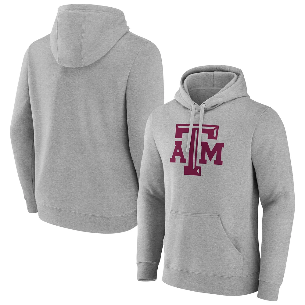 Men's Fanatics  Gray Texas A&M Aggies Primary Logo Pullover Hoodie