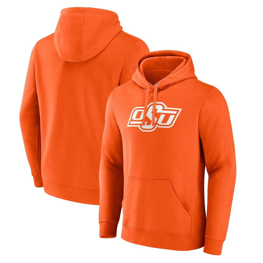 Men's Fanatics Orange Oklahoma State Cowboys Fleece Pullover Hoodie