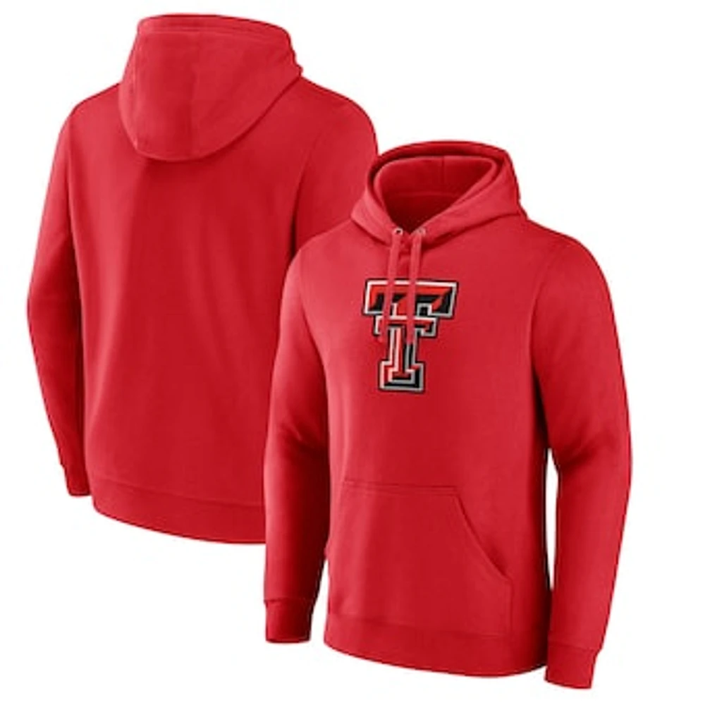 Men's Fanatics Red Texas Tech Raiders Fleece Pullover Hoodie