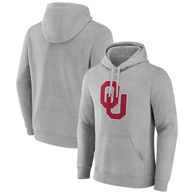 Men's Fanatics Gray Oklahoma Sooners Fleece Pullover Hoodie