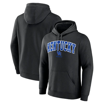 Men's Fanatics Black Kentucky Wildcats Team Wordmark Fleece Pullover Hoodie