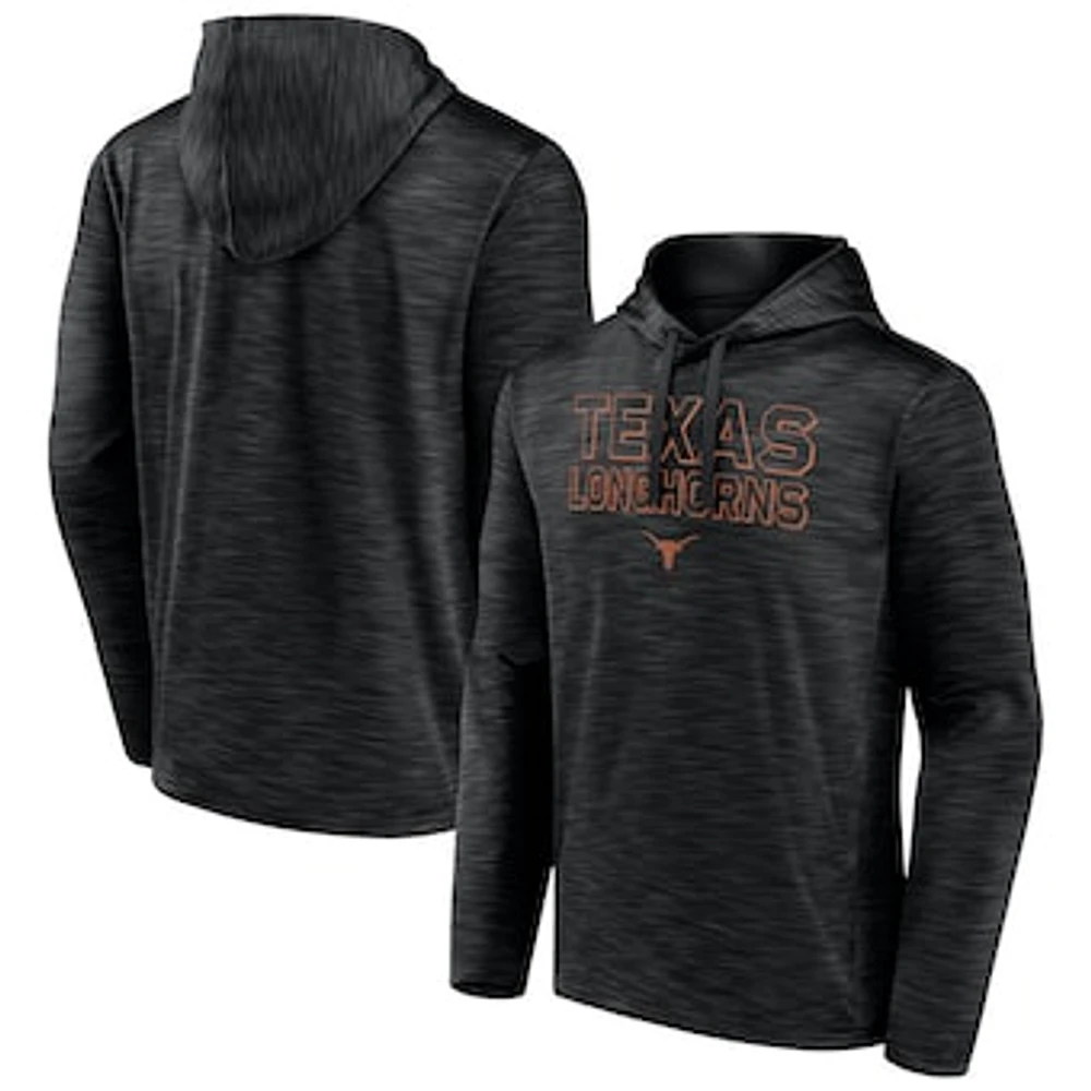 Men's Fanatics Black Texas Longhorns Athlete Poly Fleece Pullover Hoodie