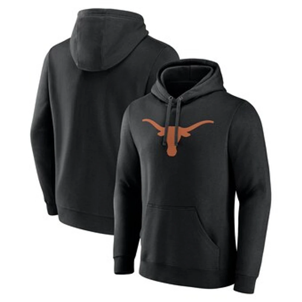 Men's Fanatics Black Texas Longhorns Primary Logo Pullover Hoodie