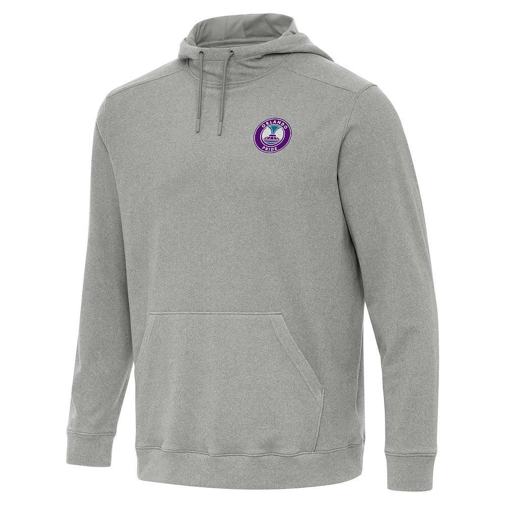 Men's Antigua Heather Orlando Pride Cloud Pullover Hoodie