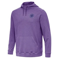 Men's Antigua Heather Purple Racing Louisville FC Cloud Pullover Hoodie