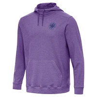 Men's Antigua Heather Purple Racing Louisville FC Cloud Pullover Hoodie