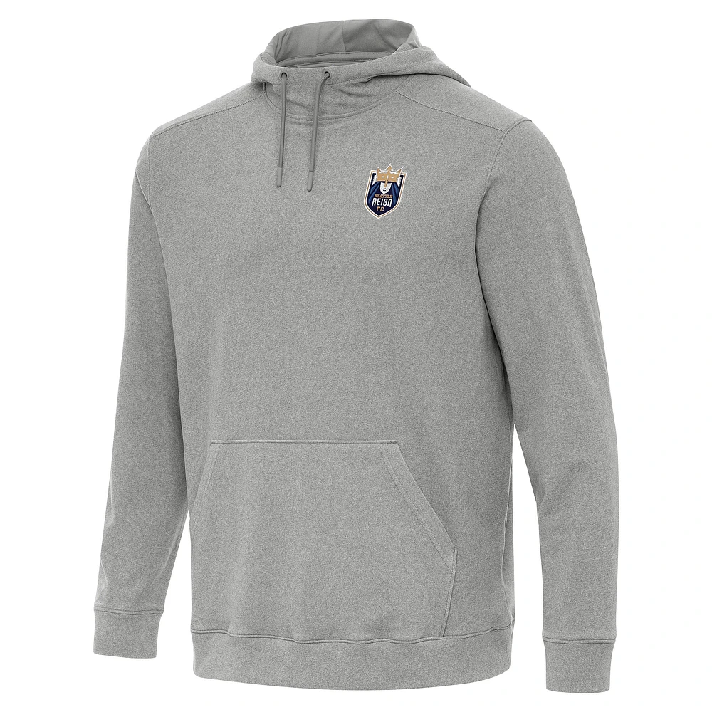 Men's Antigua Heather Gray Seattle Reign FC Cloud Pullover Hoodie
