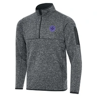 Men's Antigua  Heather Gray Racing Louisville FC Big & Tall Fortune Quarter-Zip Jacket
