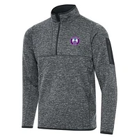 Men's Antigua  Heather Gray Orlando Pride Big & Tall Fortune Quarter-Zip Jacket