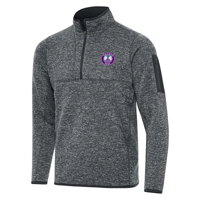 Men's Antigua  Heather Gray Orlando Pride Big & Tall Fortune Quarter-Zip Jacket