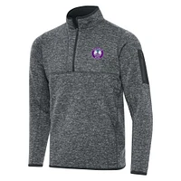Men's Antigua  Heather Gray Orlando Pride Big & Tall Fortune Quarter-Zip Jacket