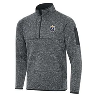 Men's Antigua  Heather Gray Seattle Reign FC Big & Tall Fortune Quarter-Zip Jacket