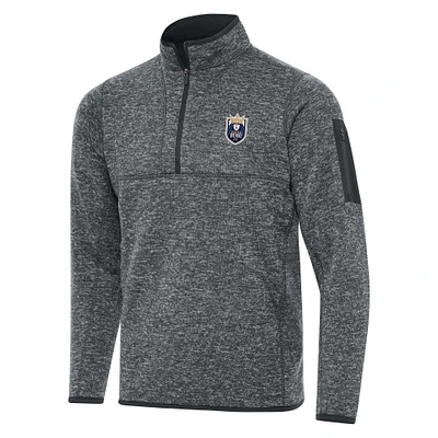Men's Antigua  Heather Gray Seattle Reign FC Big & Tall Fortune Quarter-Zip Jacket
