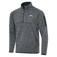 Men's Antigua  Heather Gray Seattle Reign FC Big & Tall Fortune Quarter-Zip Jacket
