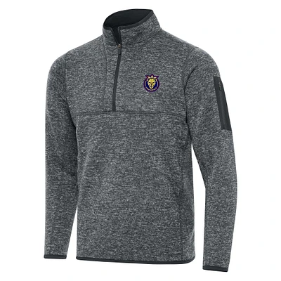 Men's Antigua  Heather Gray Utah Royals Big & Tall Fortune Quarter-Zip Jacket