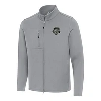 Men's Antigua Gray Washington Spirit Objection Full-Zip Jacket