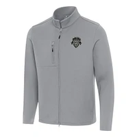 Men's Antigua Gray Washington Spirit Objection Full-Zip Jacket