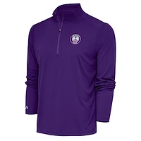Men's Antigua Purple Orlando Pride Tribute Quarter-Zip Top