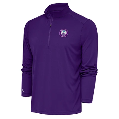 Men's Antigua Purple Orlando Pride Tribute Quarter-Zip Top