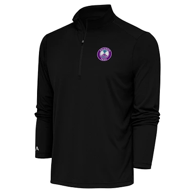 Men's Antigua Black Orlando Pride Tribute Quarter-Zip Top
