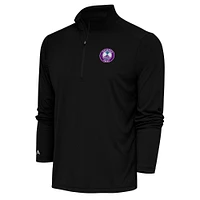 Men's Antigua Black Orlando Pride Tribute Quarter-Zip Top