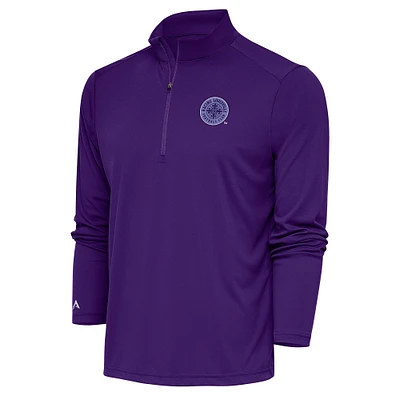 Men's Antigua Purple Racing Louisville FC Tribute Quarter-Zip Top