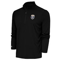 Men's Antigua Black Seattle Reign FC Tribute Quarter-Zip Top