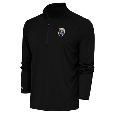 Men's Antigua Black Seattle Reign FC Tribute Quarter-Zip Top