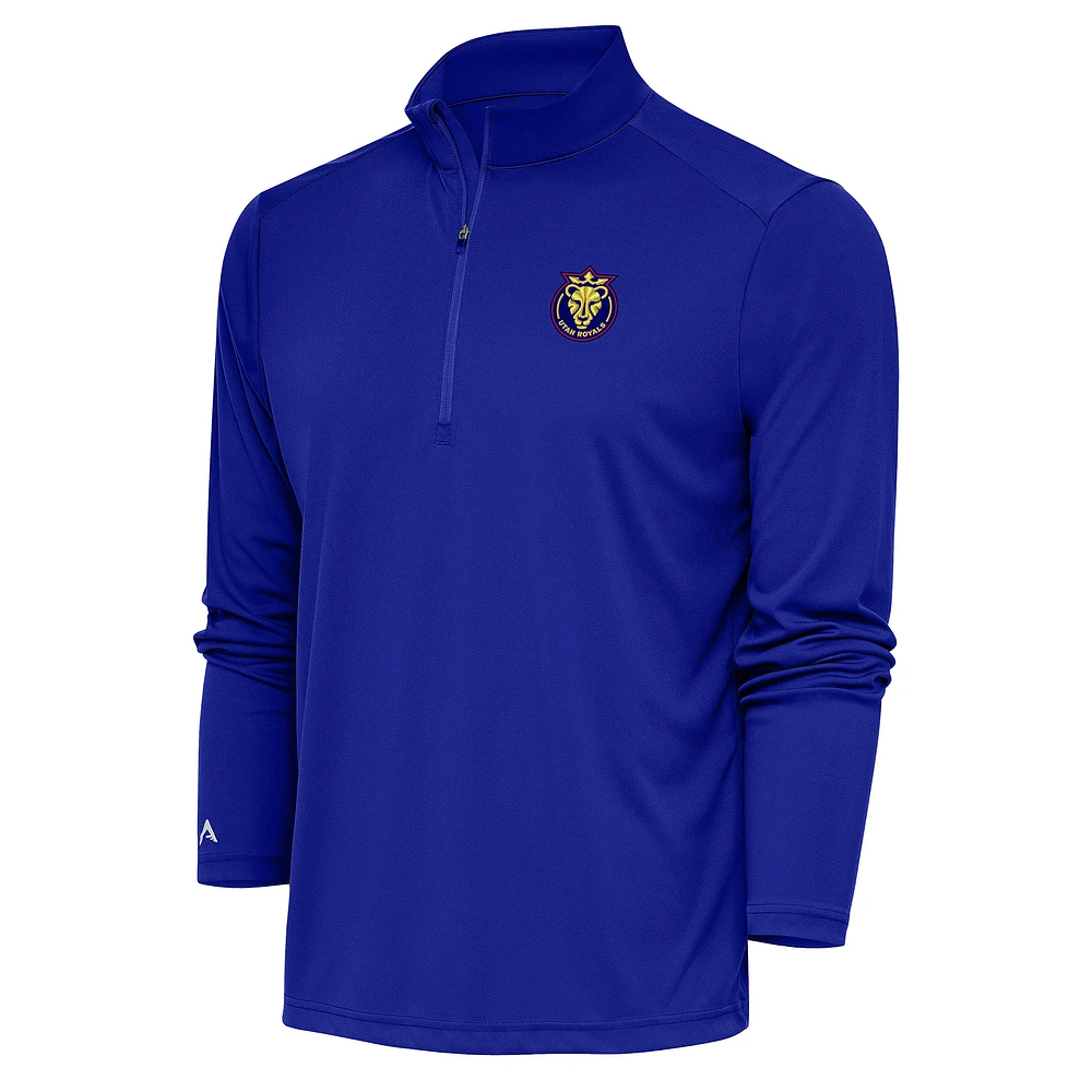 Men's Antigua Royal Utah Royals Tribute Quarter-Zip Top