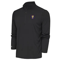 Men's Antigua Gray Utah Royals Tribute Quarter-Zip Top
