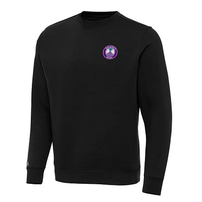 Men's Antigua Black Orlando Pride Victory Crew Neck Pullover Sweatshirt