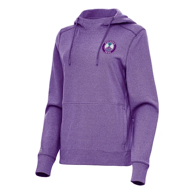 Women's Antigua Heather Orlando Pride Justice Pullover Hoodie
