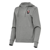 Women's Antigua Heather Charcoal Angel City FC Justice Pullover Hoodie