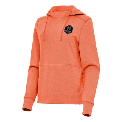 Women's Antigua Heather Houston Dash Justice Pullover Hoodie