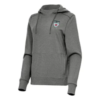 Women's Antigua Heather Chicago Red Stars Justice Pullover Hoodie