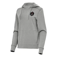 Women's Antigua Heather Houston Dash Justice Pullover Hoodie