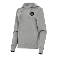 Women's Antigua Heather Houston Dash Justice Pullover Hoodie