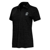 Women's Antigua Heather Black NJ/NY Gotham FC Layout V-Neck Polo