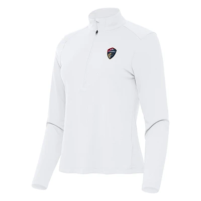 Women's Antigua White Angel City FC Tribute Half-Zip Jacket