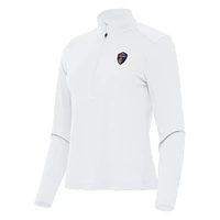 Women's Antigua White Angel City FC Tribute Half-Zip Jacket
