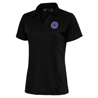 Women's Antigua Black Racing Louisville FC Tribute Polo