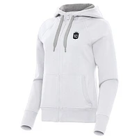 Women's Antigua  White NJ/NY Gotham FC Victory Full-Zip Hoodie