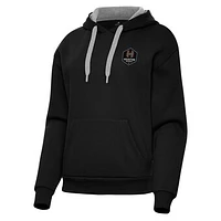 Women's Antigua Black Houston Dash Victory Pullover Hoodie