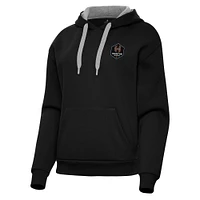 Women's Antigua Black Houston Dash Victory Pullover Hoodie